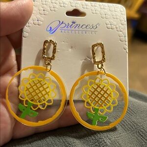 Princess Accessories Sunflower Earrings